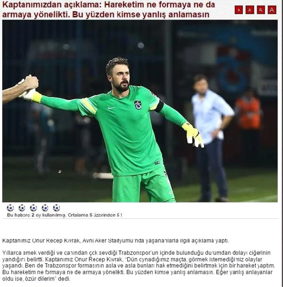 Trabzonspor Kaptanı Onur: Ben Bu Şehrin Evladıyım