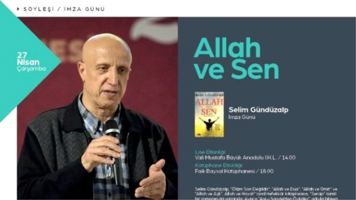 Allah ve Sen" Kitabı Konuşulacak