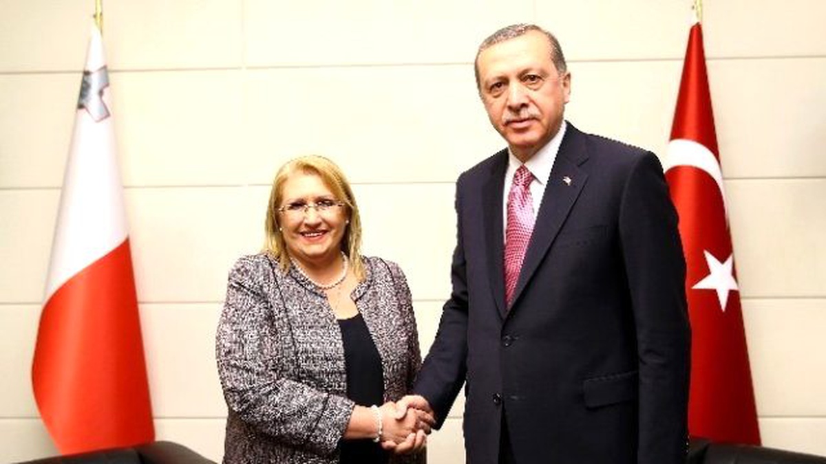 Cumhurbaşkanı Erdoğan Malta Cumhurbaşkanı Görüştü