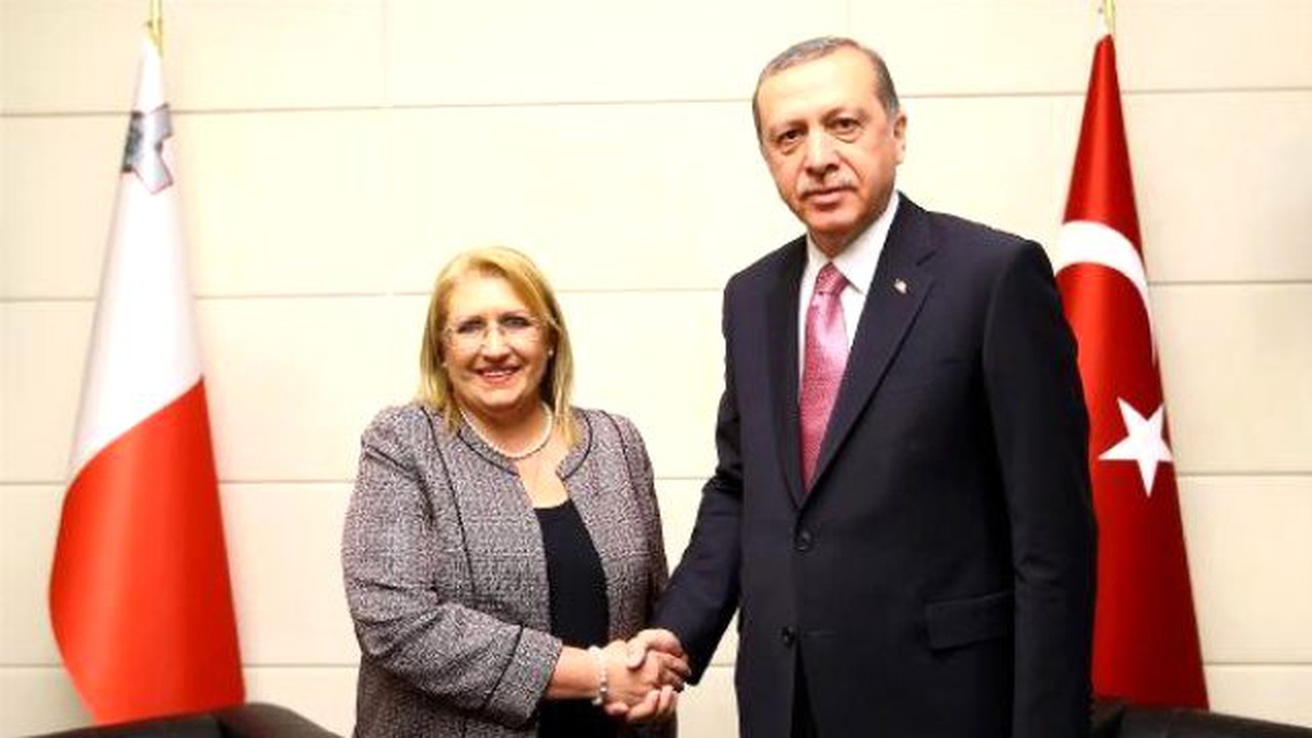 Cumhurbaşkanı Erdoğan, Malta Cumhurbaşkanı Marie Louise Coleiro Preca ile Görüştü