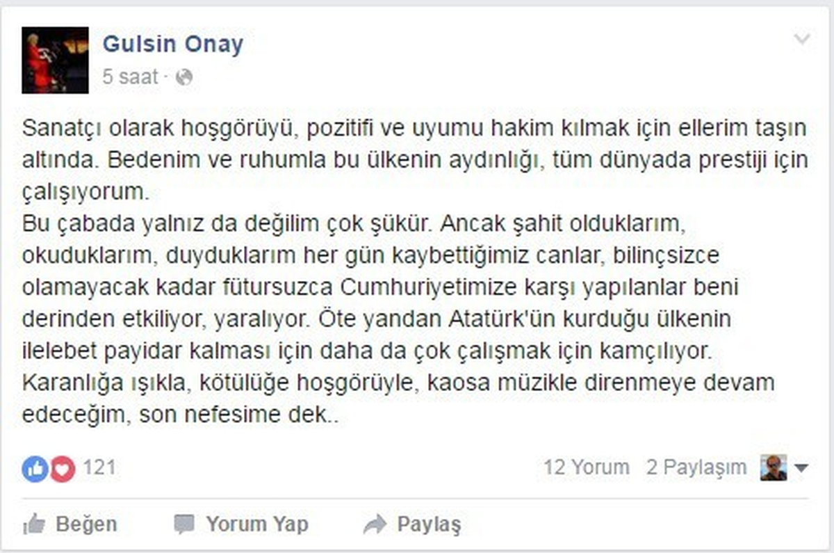 Ünlü Piyanistten Cumhuriyet Açıklaması