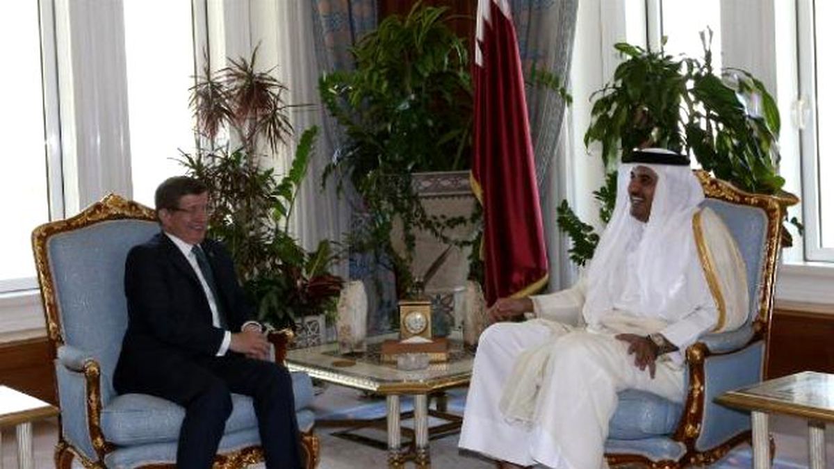 Başbakan Davutoğlu Katar Emiri Şeyh Temim Bin Hamad Al Sani ile Görüştü