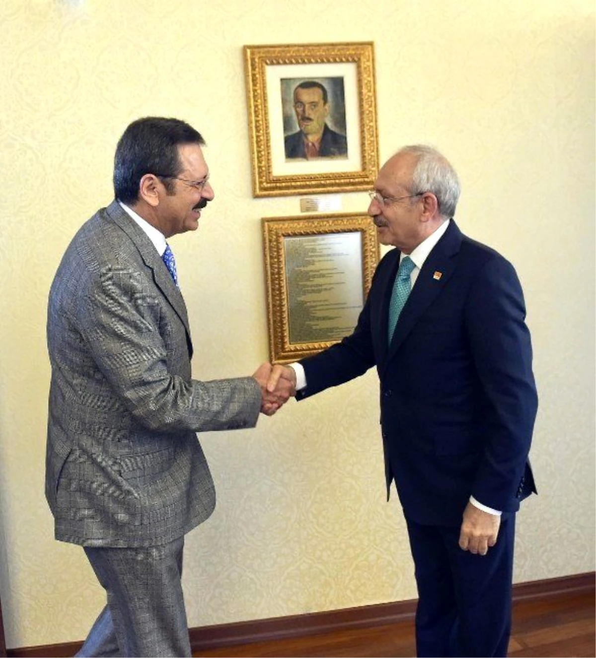 CHP Genel Başkanı Kılıçdaroğlu, Hisarcıklıoğlu\'nu Kabul Etti