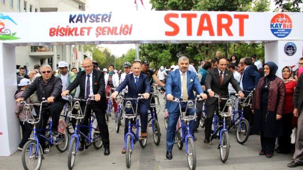 Kayseri\'de Bisiklet Şenliği Yapıldı