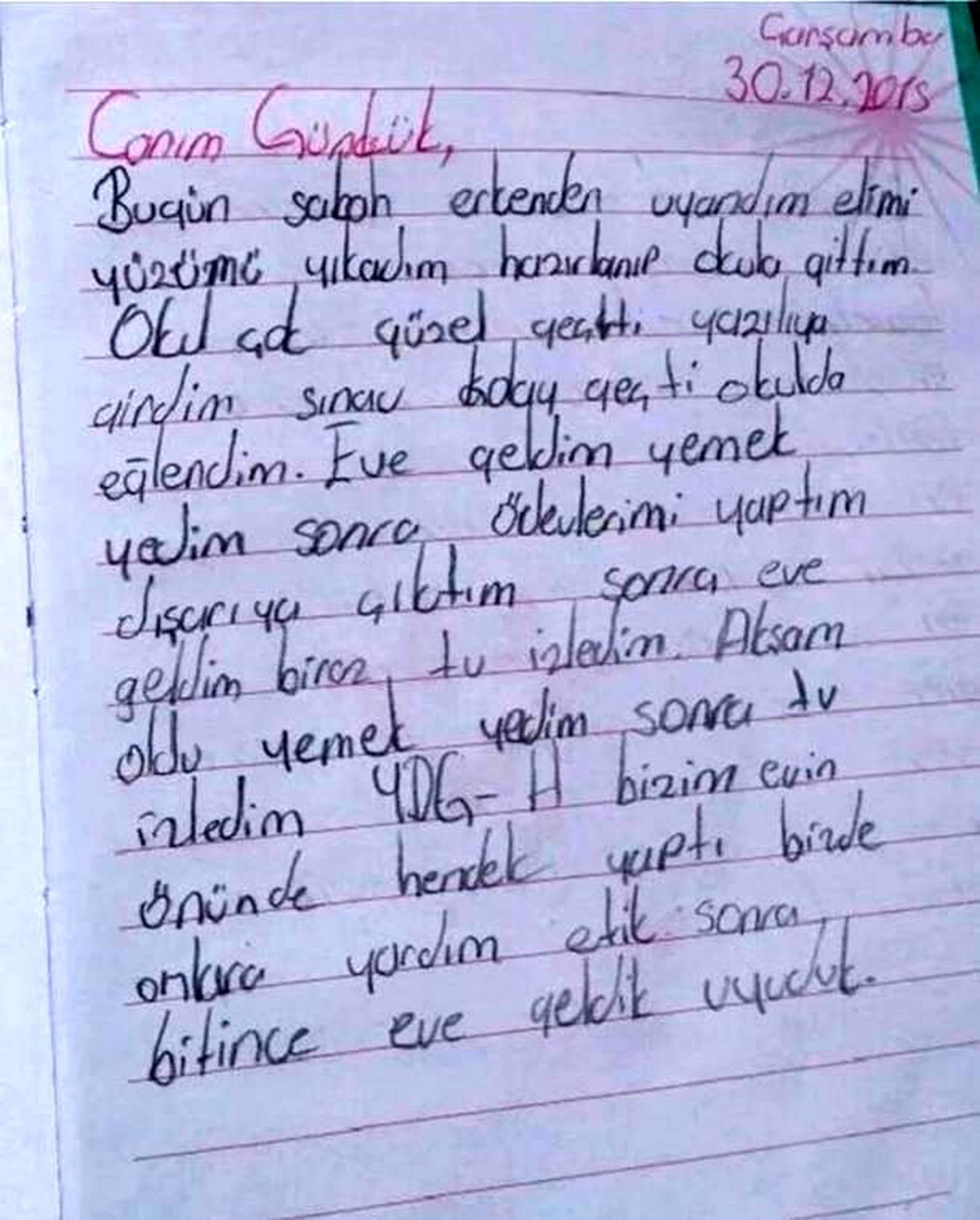Nusaybin\'de Bir Çocuğun Günlüğüne Yazdıkları...