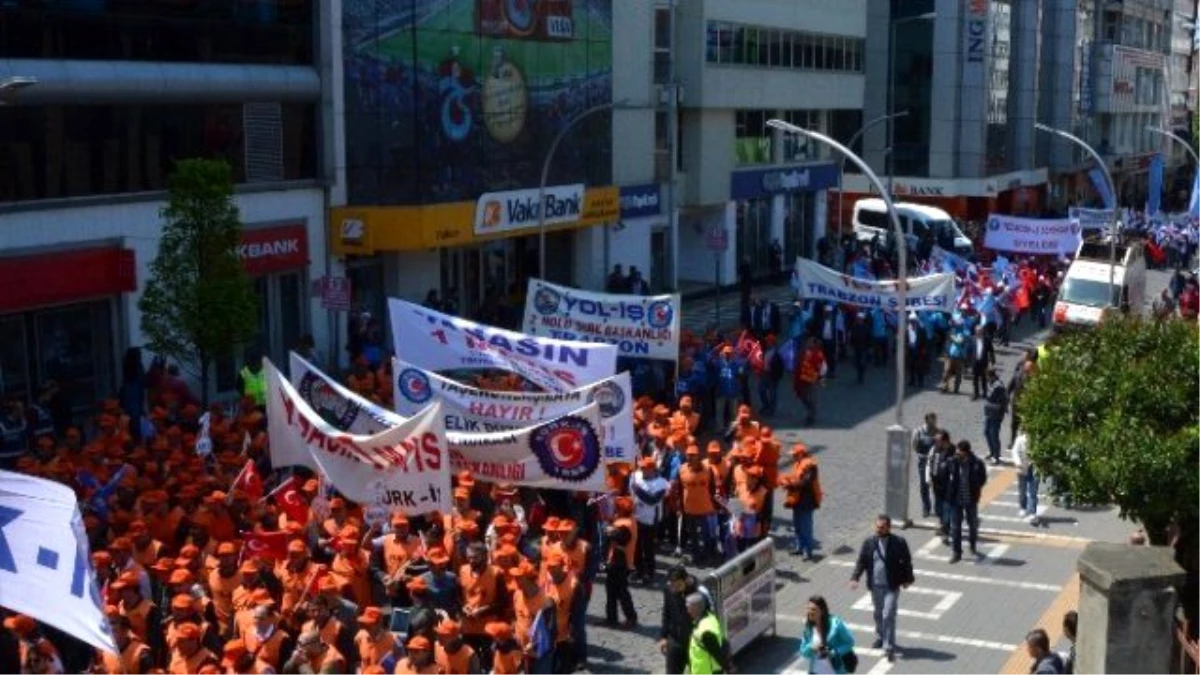 1 Mayıs Emek ve Dayanışma Bayramı Trabzon\'da Çeşitli Etkinliklerle Kutlandı