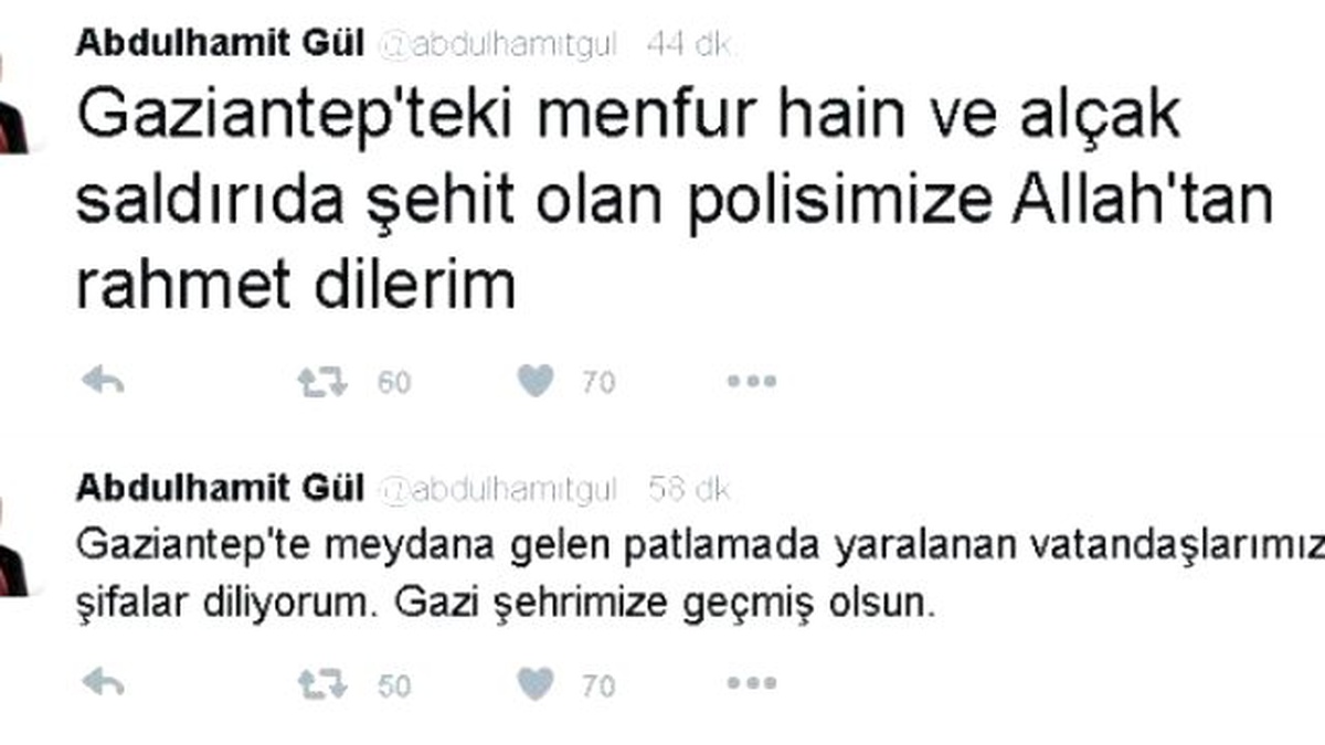 Gaziantep\'teki Terör Saldırısına Tepki Yağdı