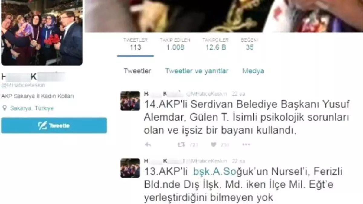 Twitter\'da Ak Partili Başkan ve Yöneticiler Hakkında İddialarda Bulunan Tweetler Yargıya Taşınıyor