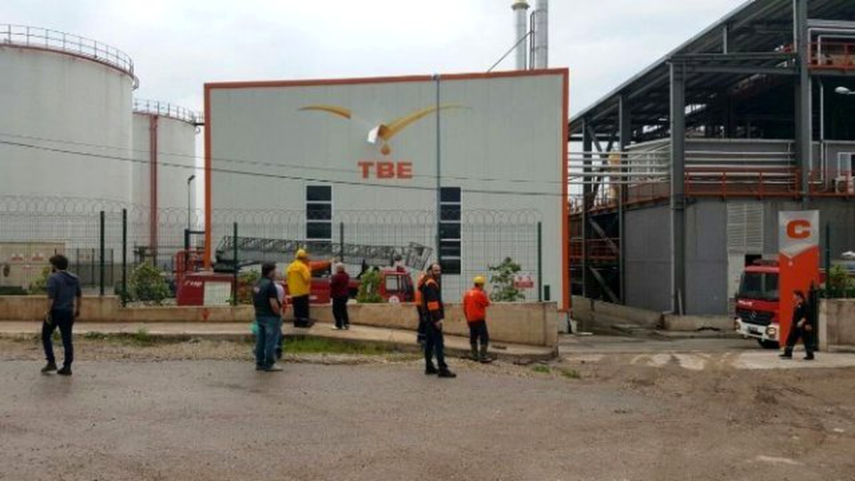 Biyogaz Fabrikasında Çıkan Yangın Korkuttu