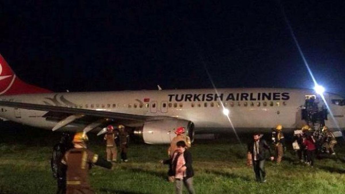 THY Uçağı, Kaygan Zemin Nedeniyle Priştine'de Pistten Çıktı