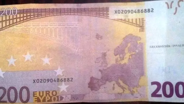 yazili euro ile dolandirdi