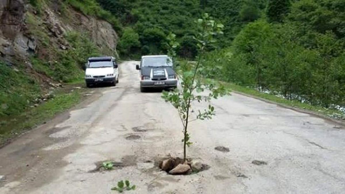 Giresun\'da İlginç Yol Eylemi