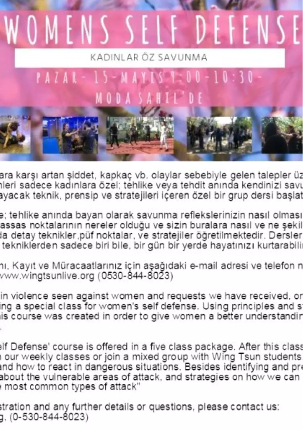 Kadınlara Ücretsiz Self Defans Tanıtım Dersi - Free Self Defense Introduction Class