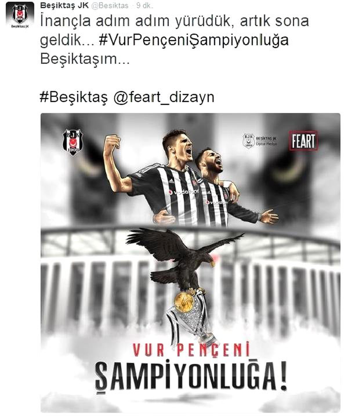 Beşiktaş, Fenerbahçe Yenilince Sosyal Medyadan Paylaşımda Bulundu