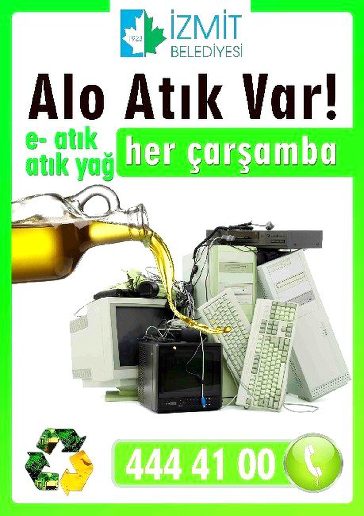 İzmit\'te Atık Yağlar Bir "Alo" ile Toplanıyor