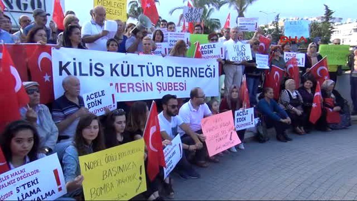 Mersin\'de \'Kilis\'e Destek\' Eylemi