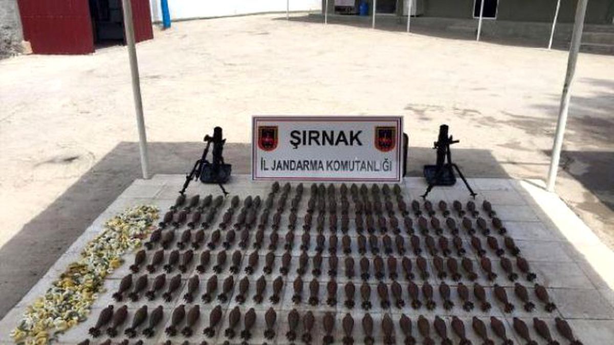 PKK\'nın Irak\'tan Şırnak\'a Gönderdiği Havan Mermileri Ele Geçirildi