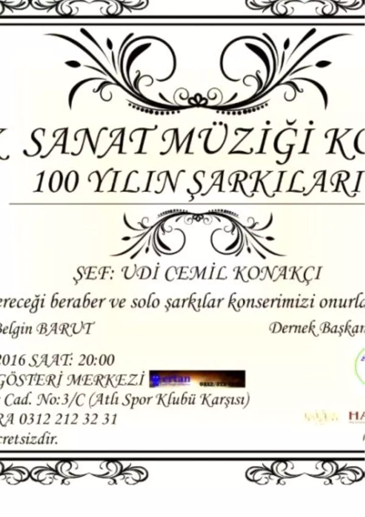 Türk Sanat Müziği Konseri: Yüzyılın Şarkıları