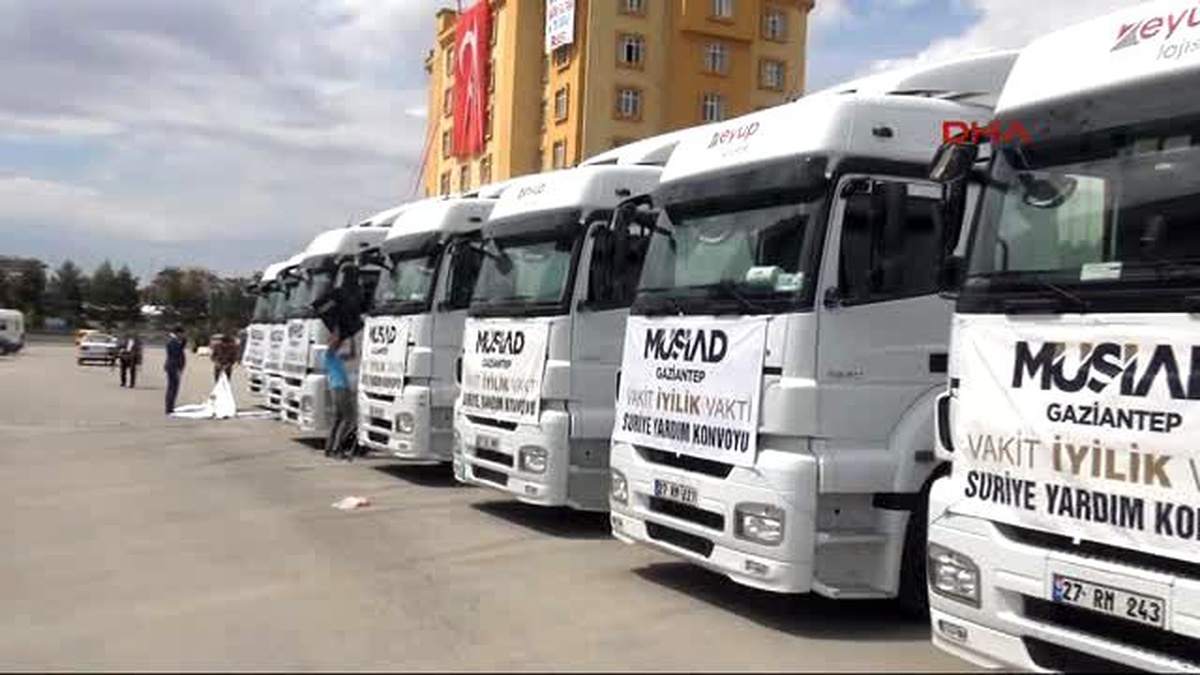 Gaziantep\'ten Suriye\'ye 11 Tır\'lık Yardım