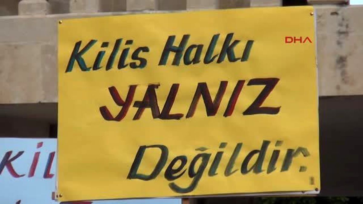 Mersin Tarsus\'ta Kilis\'e Destek Eylemi
