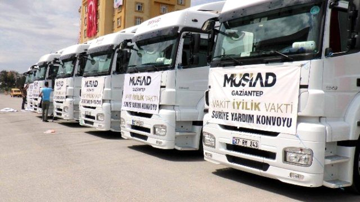 Müsiad ve İyilikder\'den Suriye\'ye 11 Tır Yardım