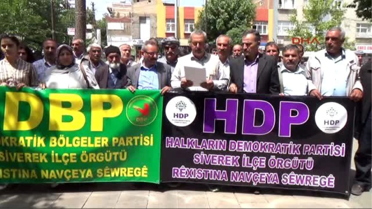 Siverek\'te Hdp ve Dbp\'den Gözaltı Protestosu