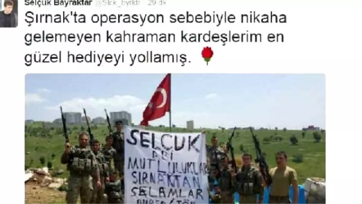 Selçuk Bayraktar\'dan Askerlerin Nikah Mesajına Cevap