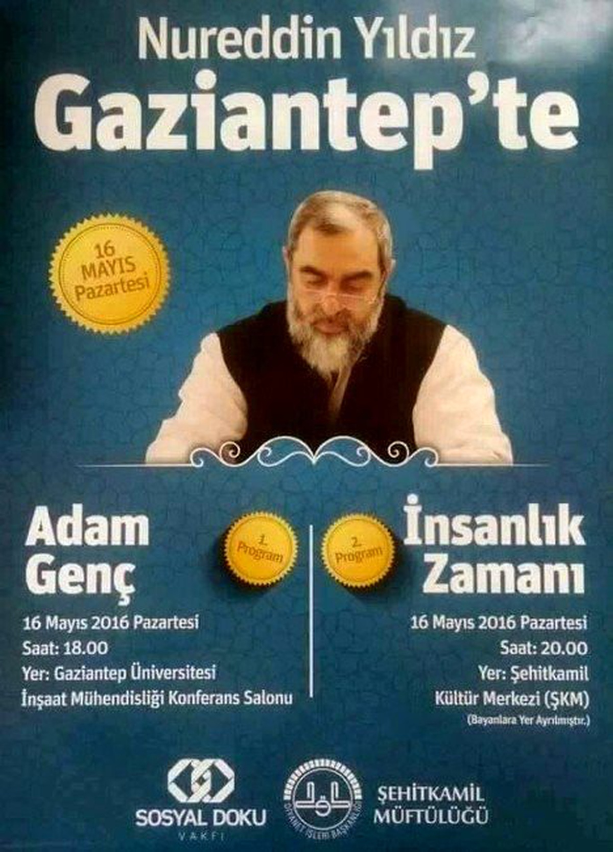 Nurettin Yıldız Gaziantep Konferansı Güvenlik Sebebiyle İptal Edildi