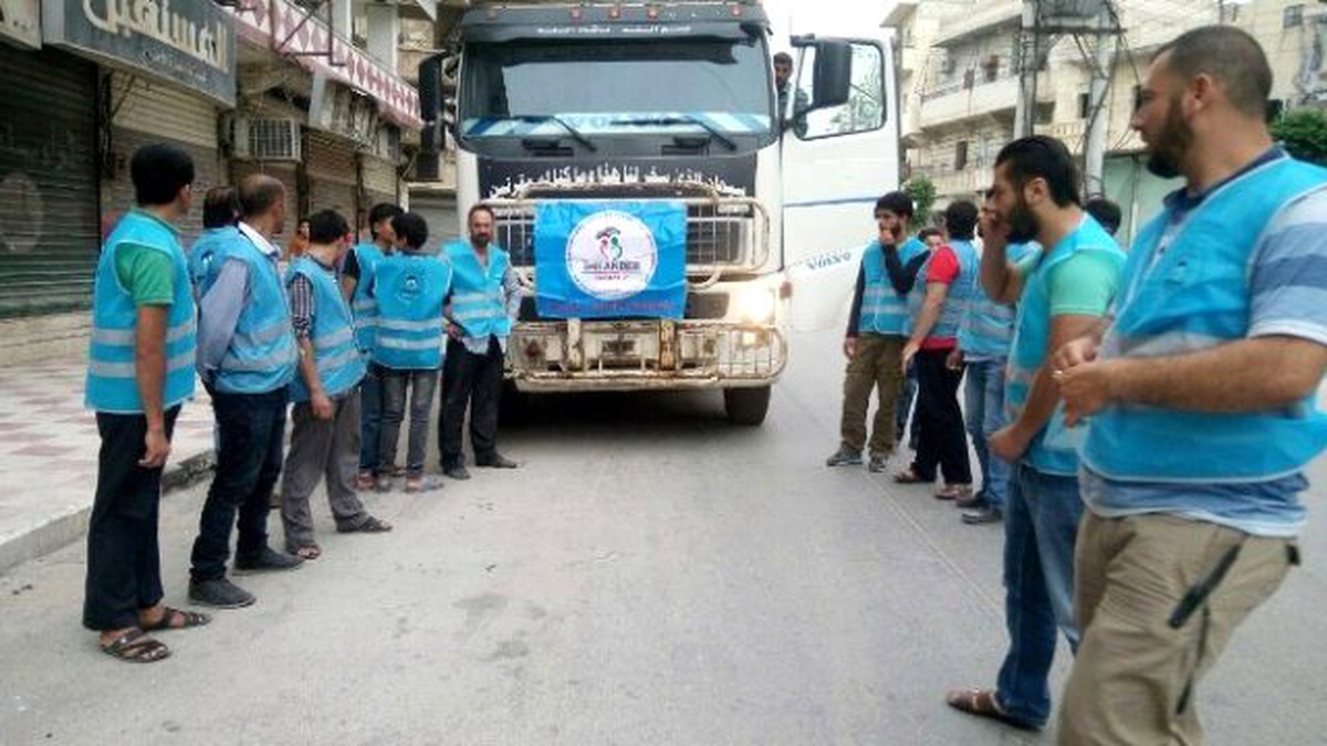 Türk Kızılayı ve İmkander\'in Gönderdiği 195 Ton Un Halep\'e Ulaştı