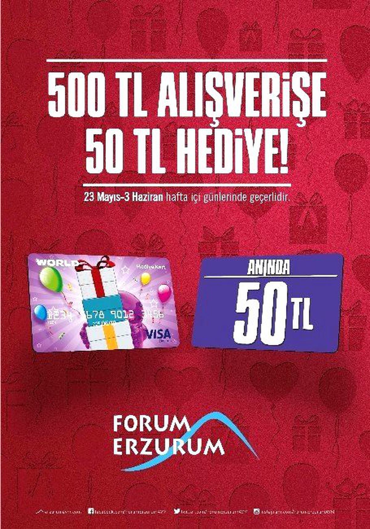 Forum Erzurum\'dan Harcadıkça Kazandıran Kampanya!