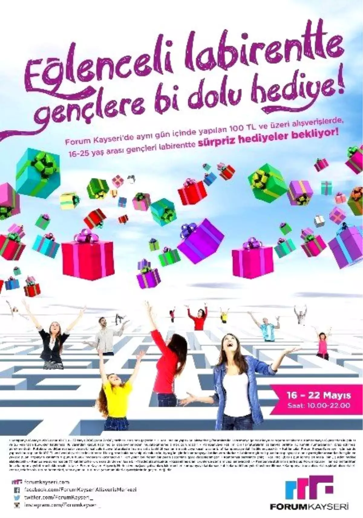 Forum Kayseri\'de Hediye Labirenti Macerası Başlıyor!