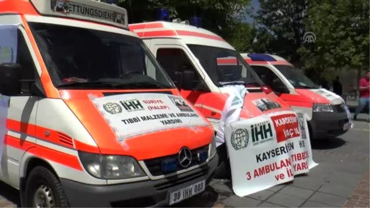 İhh\'dan Halep\'e Ambulans ve Tıbbi Malzeme Yardımı