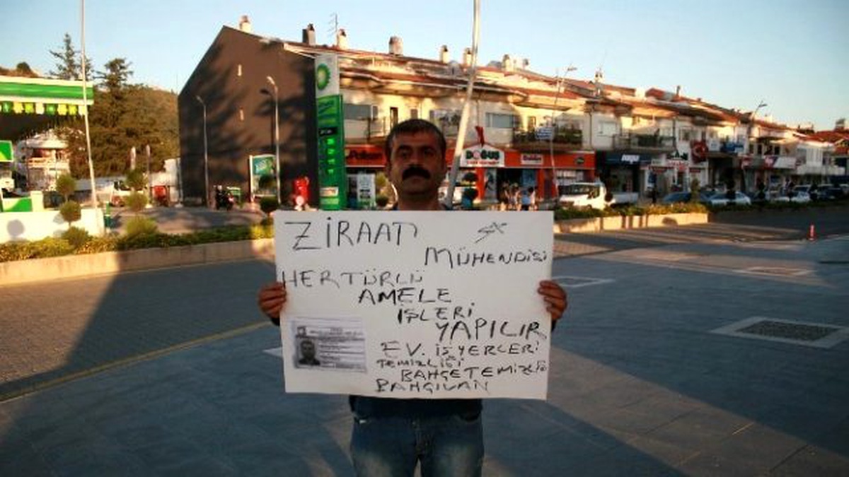 Ziraat Mühendisi, Amele Pazarında Pankartla İş Arıyor