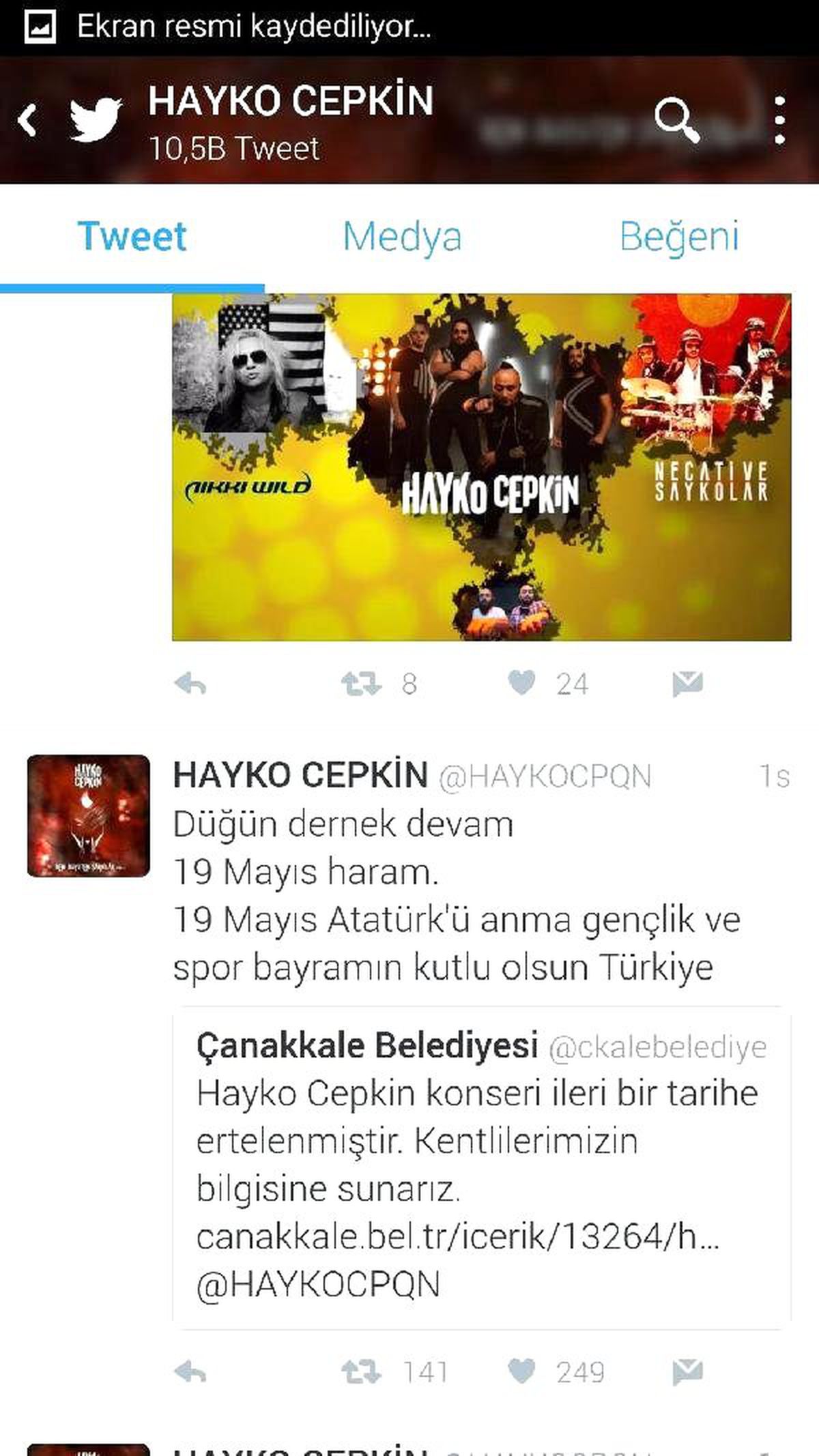 Hoyko Cepkin, Ertelenen Konseri İçin Twitter'dan Sitem Etti
