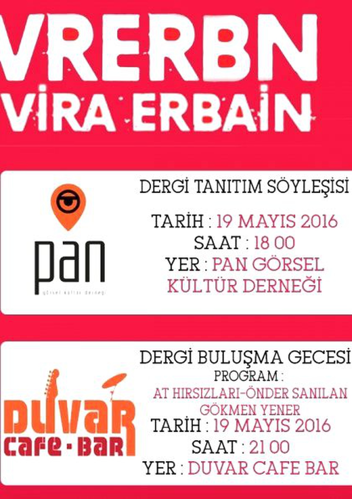 Vira Erbain Dergisi Buluşma Gecesi