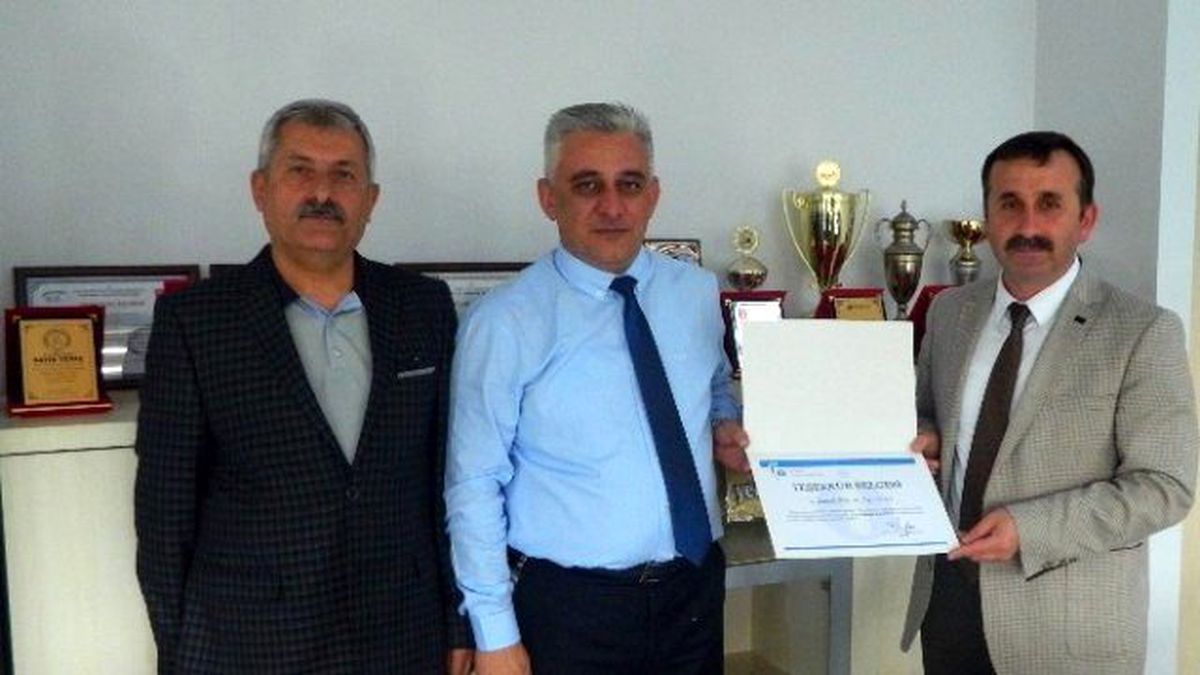 Odü\'den Yedaş\'a Teşekkür Belgesi