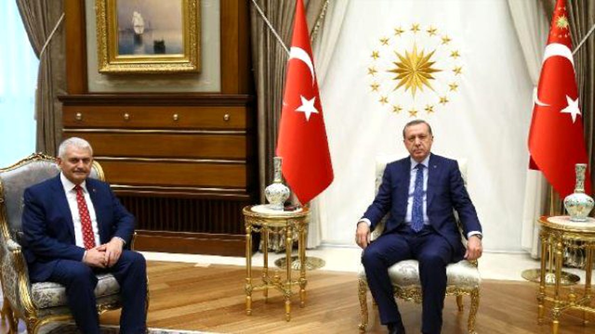 Cumhurbaşkanı Erdoğan, 65. Hükümet\'i Kurmakla Görevlendirdiği Binali Yıldırım\'ı Kabul Etti