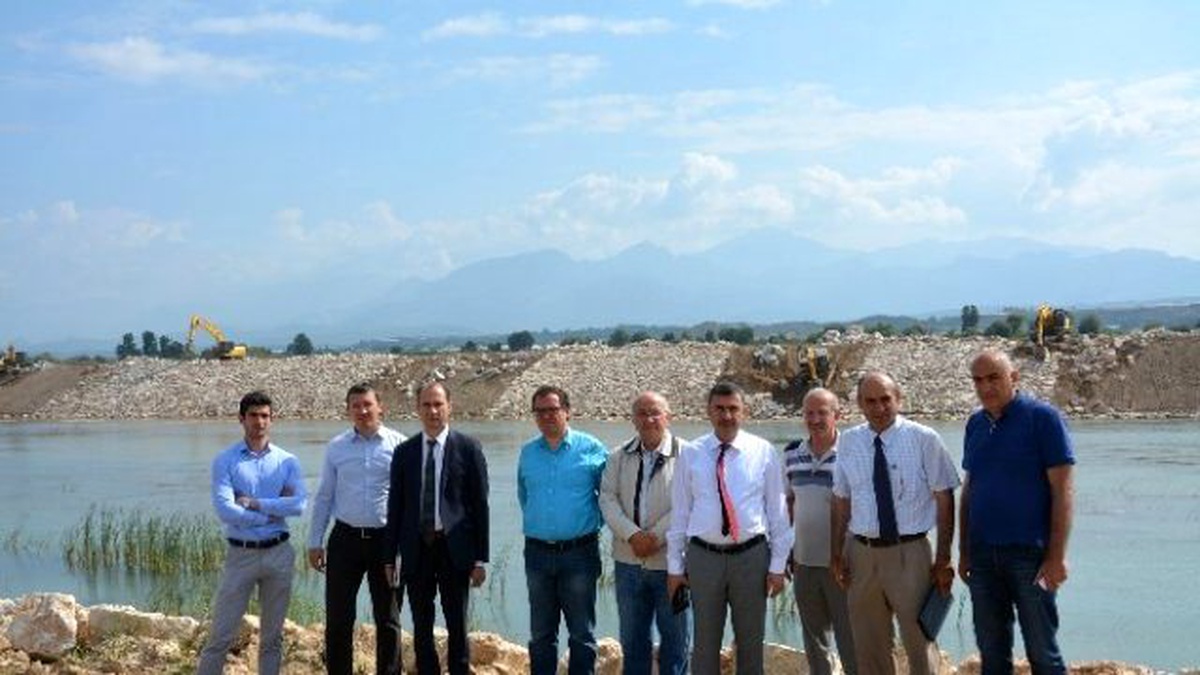 DSİ Heyeti Aksu Çayı İnşaatında İncelemede Bulundu