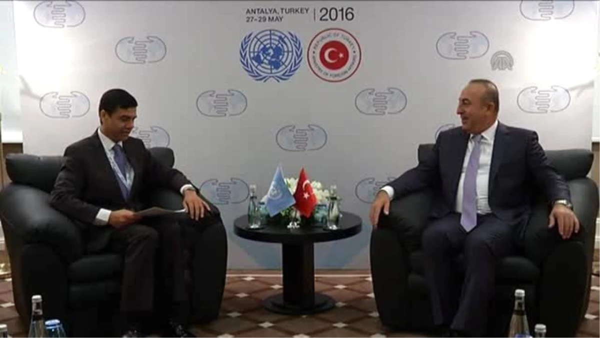 Dışişleri Bakanı Çavuşoğlu-Bm Eagü Yüksek Temsilcisi Acharya Görüşmesi