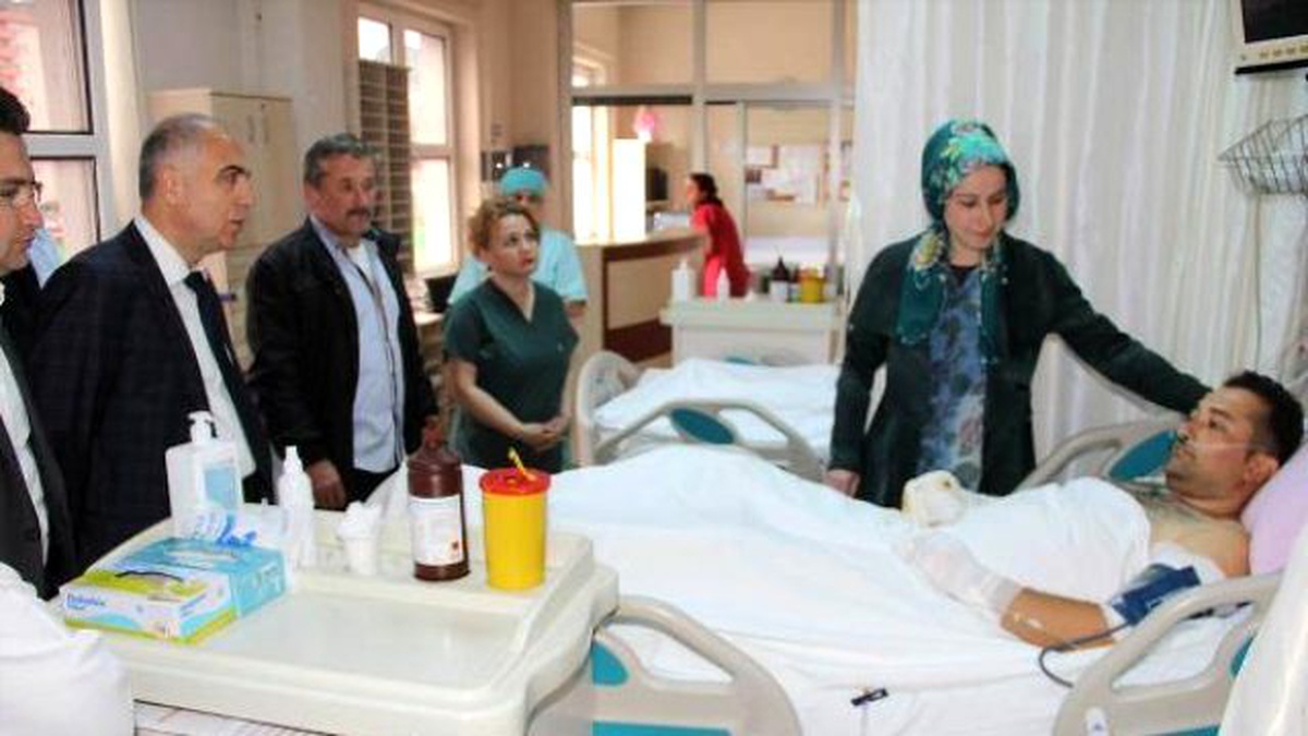 Giresun Valisi, Barajdaki Patlamanda Yaralanan İşçiyi Ziyaret Etti