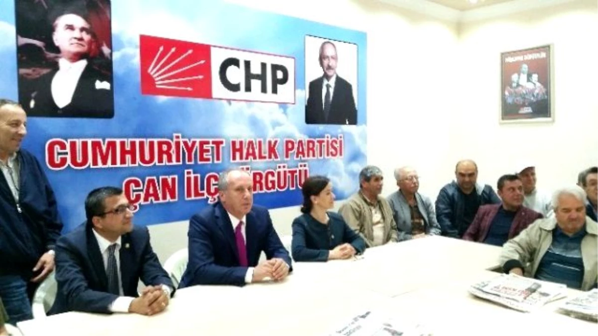 Muharrem İnce, CHP Çan İlçe Örgütü\'nü Ziyaret Etti