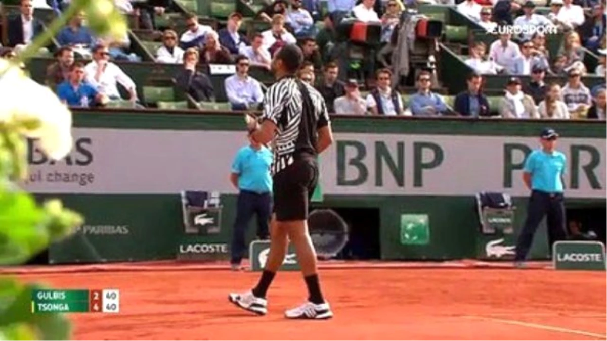 Roland Garros : Jo-Wilfried Tsonga - Ernests Gulbis (Özet)