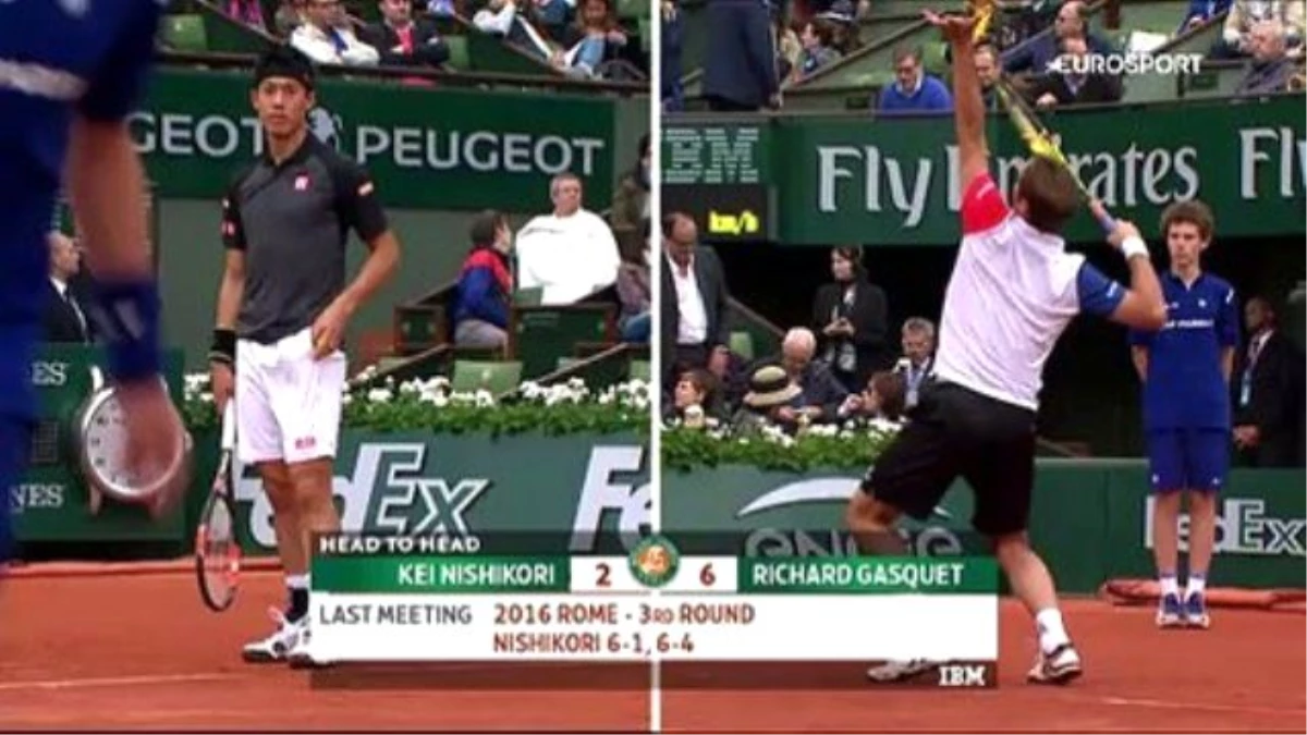 Roland Garros: Richard Gasquet - Kei Nishikori (Özet)