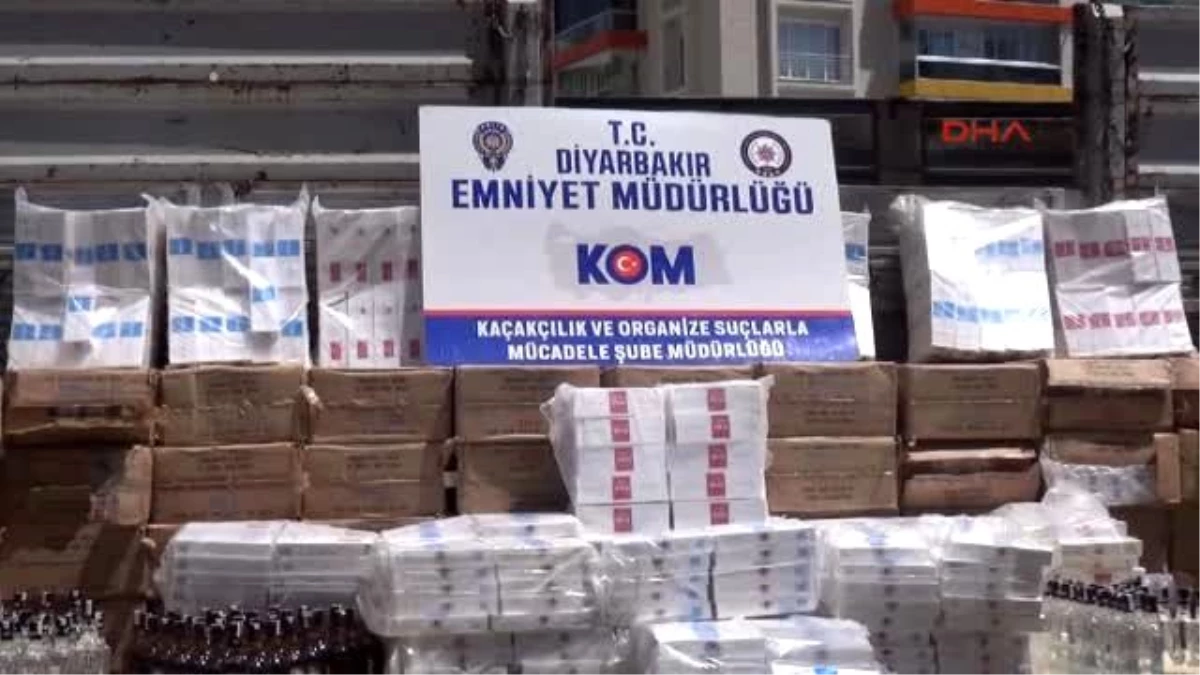 Diyarbakır\'da 2 Milyonluk Kaçak İçki ve Sigara Elegeçirildi
