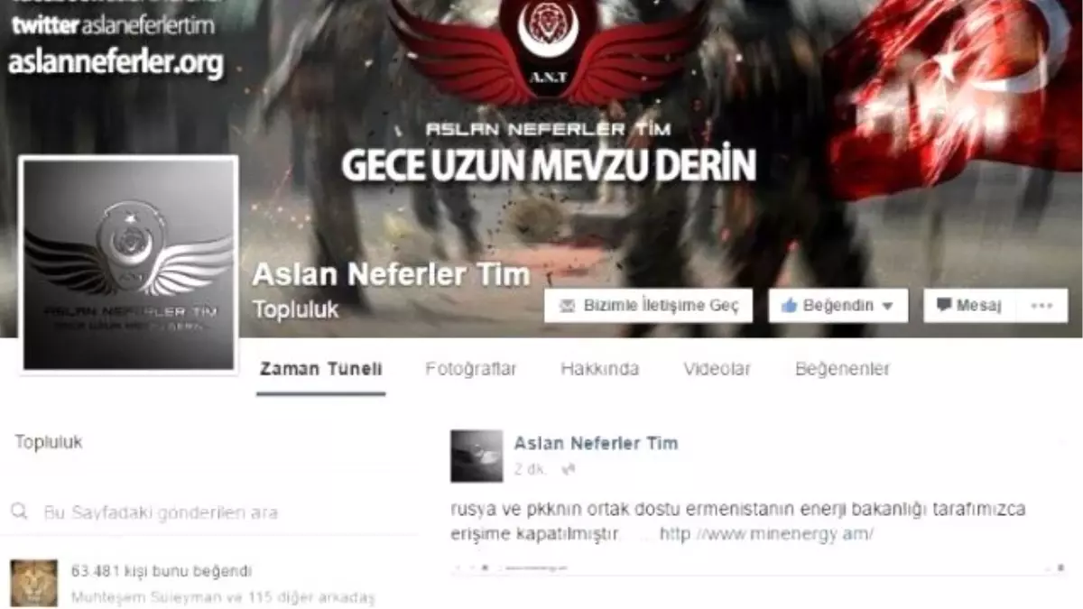 "Aslan Neferler" Adlı Türk Hacker Grubu, Ermenistan Ordusunun Sitesini Hackledi