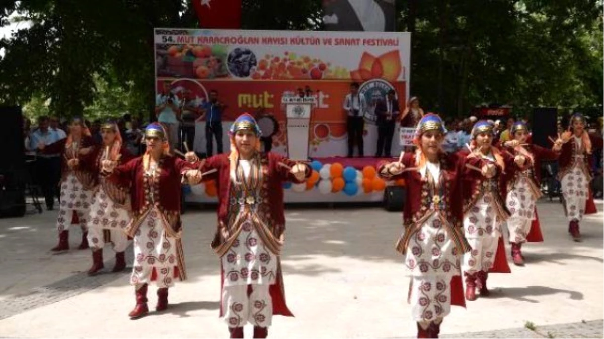 54\'üncü Mut Karacaoğlan Kayısı Kültür ve Sanat Festivali Başladı