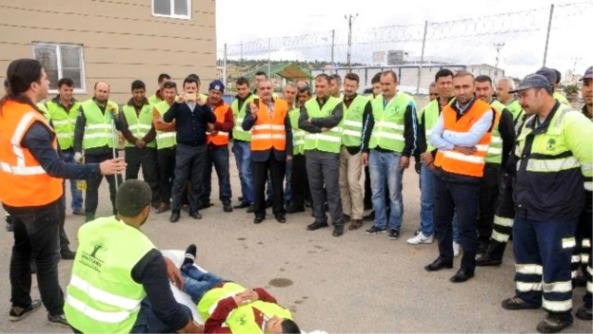 Belediye Personeline Yangın Tatbikatı