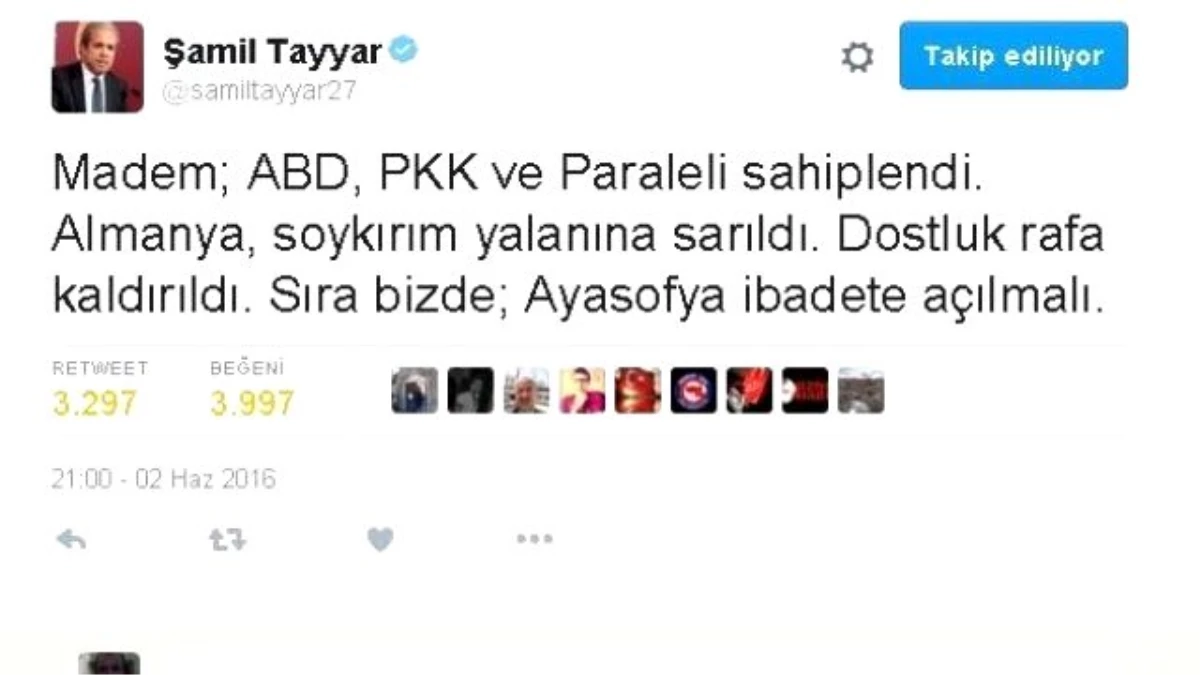 Milletvekili Şamil Tayyar\'dan ABD ve Almanya\'ya Misilleme Önerisi