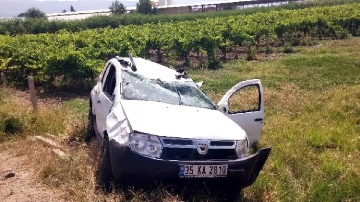 Takla Atan Otomobilden Burnu Bile Kanamadan Çıktı