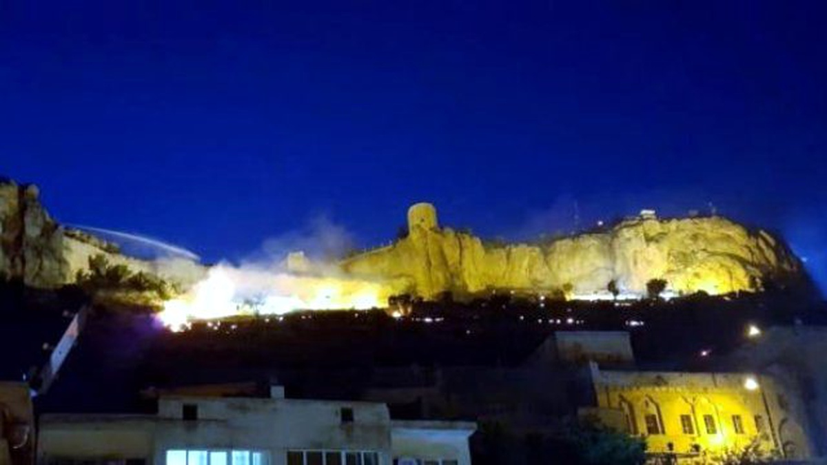 Tarihi Mardin Kalesi\'nde Bir Gün Arayla 2\'nci Yangın